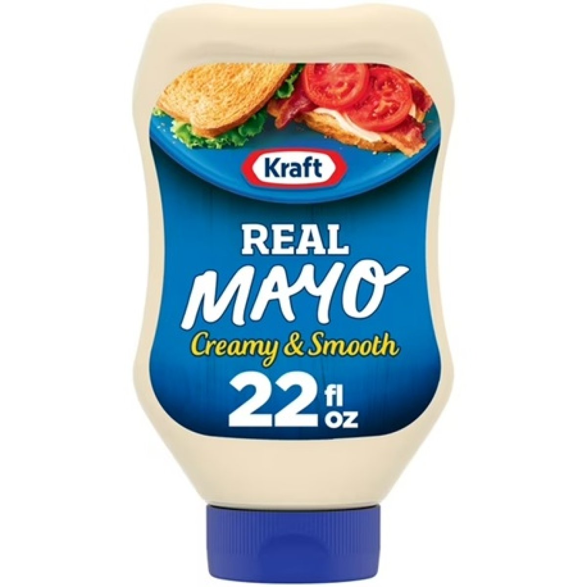 Kraft Real Mayo Creamy and Smooth Mayonnaise, 22 fl oz Bottle