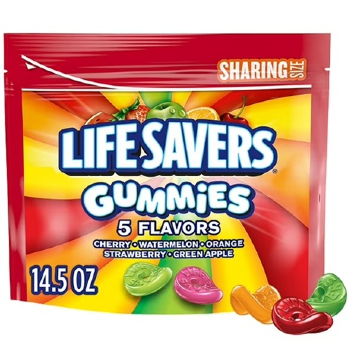 Life Savers 5 Flavors Gummy Candy, Sharing Size, 14.5 oz Bag
