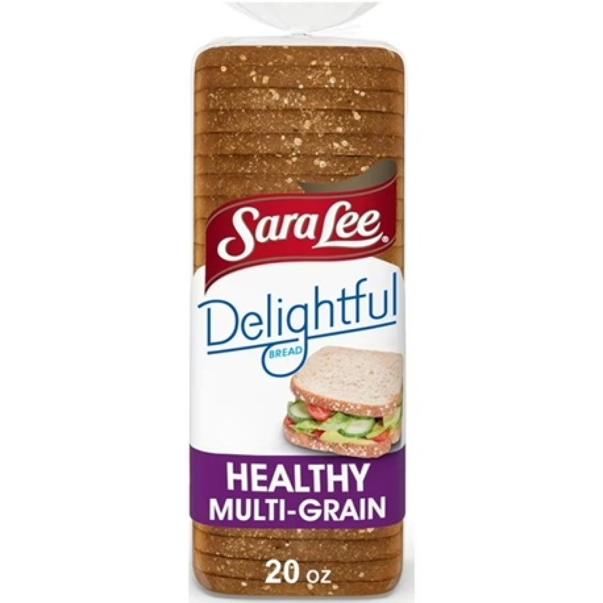 Sara Lee Delightful Multigrain Bread, 20 oz, 45 Calorie Multigrain Bread, Bag