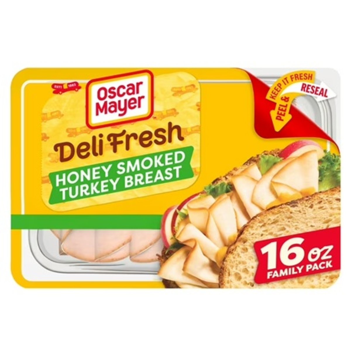 Oscar Mayer Deli Fresh Honey Smoked Turkey Breast 16 oz Family Pack