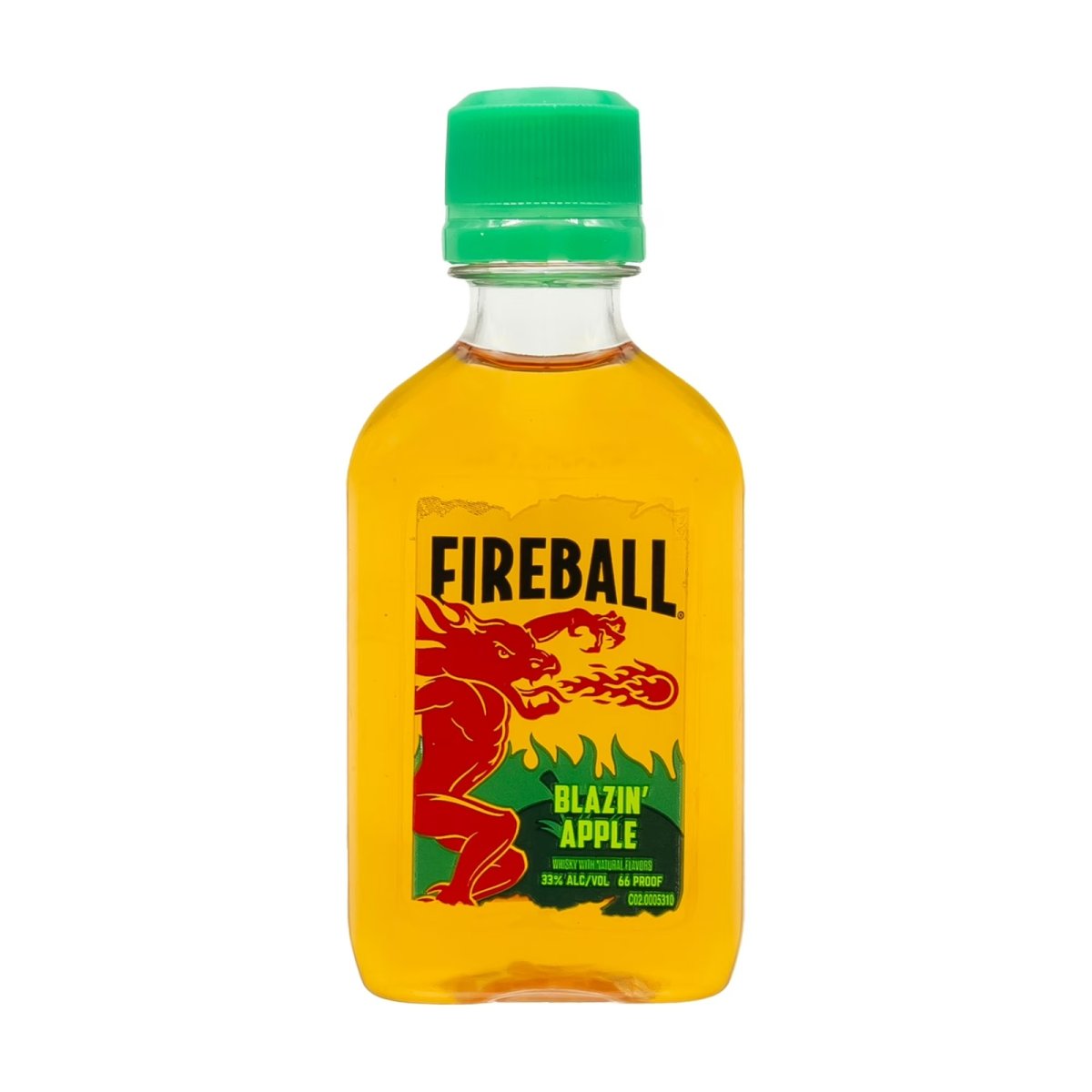 Fireball Blazin' Whisky Apple Cinnamon 10-Bottle Pack of 50ml Bottles – 66 Mini Shots of Flavored Whisky