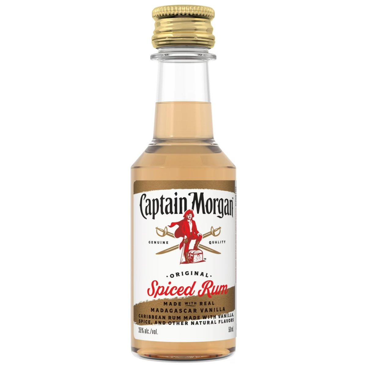 Image 0 of Captain Morgan Original Spiced Rum 50ml Bottle, 35% Abs, 0 of 11      Captain Morgan Captain Morgan Original Spiced Rum 50ml Bottle, 35% Abs
