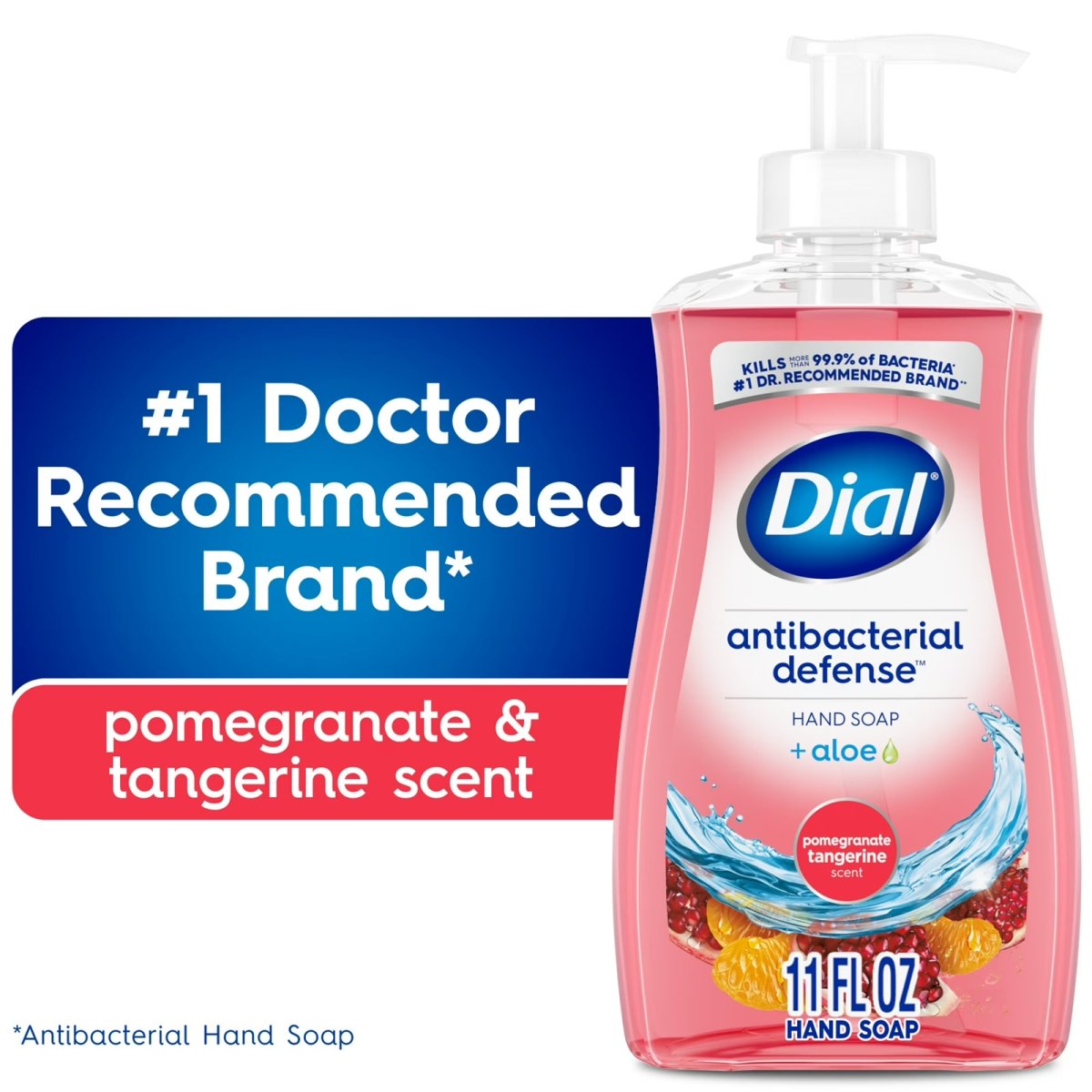 Dial Antibacterial Liquid Hand Soap, Pomegranate and Mandarin, 11 fl oz