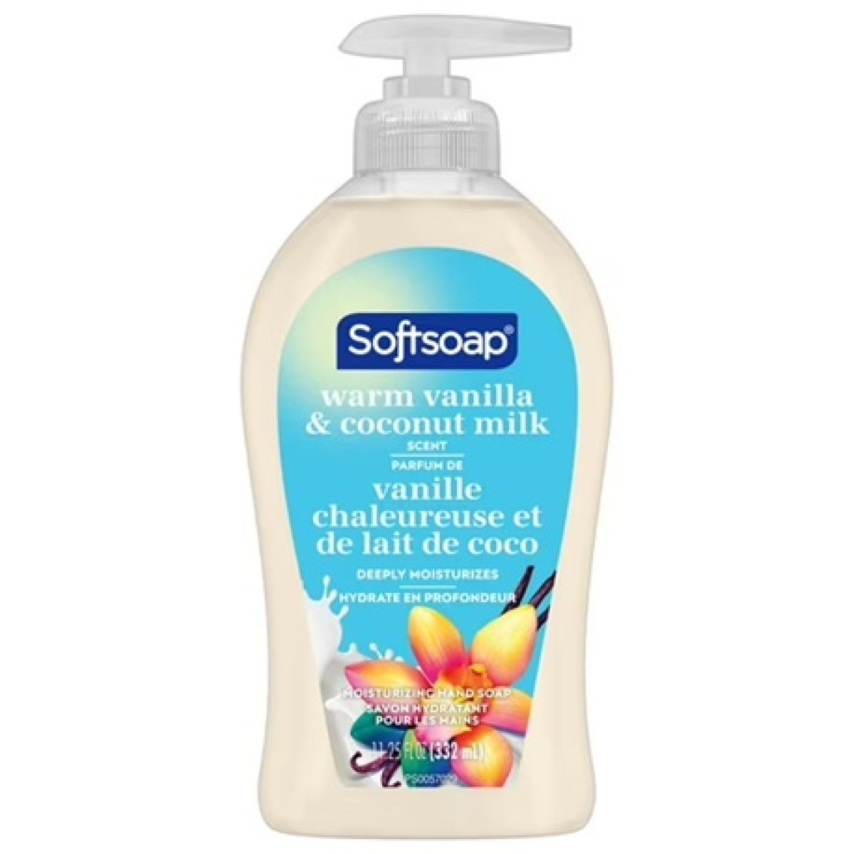 Softsoap Warm Vanilla and Coconut Milk Liquid Hand Soap, 11.25 fl oz Bottle