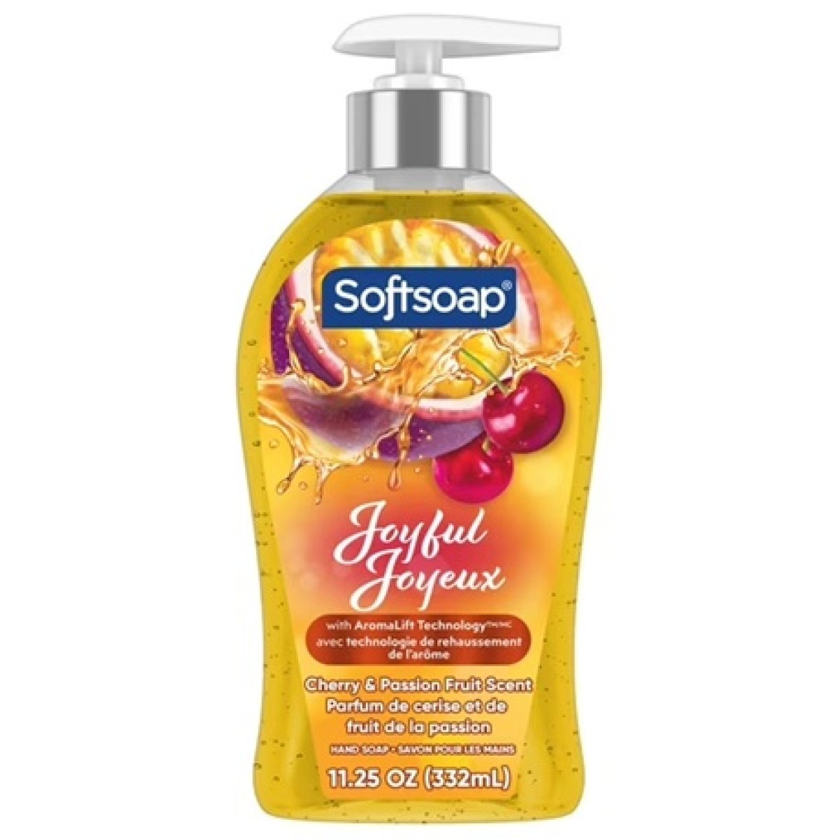 Softsoap Joyful Liquid Hand Soap, Paraben-Free, pH Balanced, Cherry and Passion Fruit Scent, 11.25 fl oz Pump Bottle