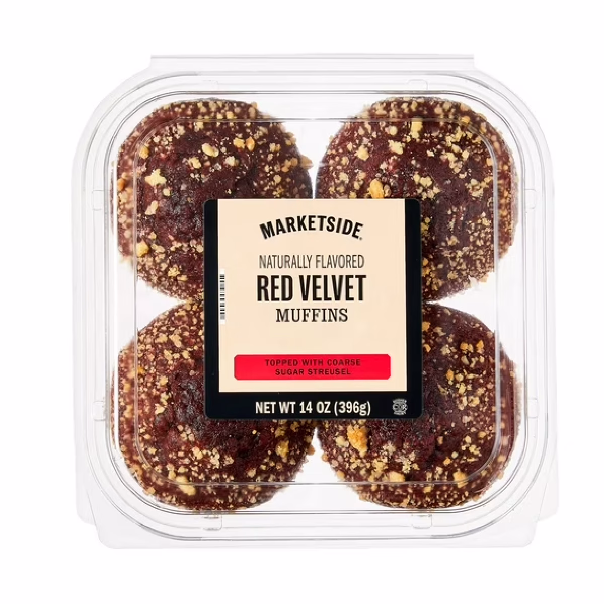 Marketside Red Velvet Regular Muffin, 14 oz, 4 Count