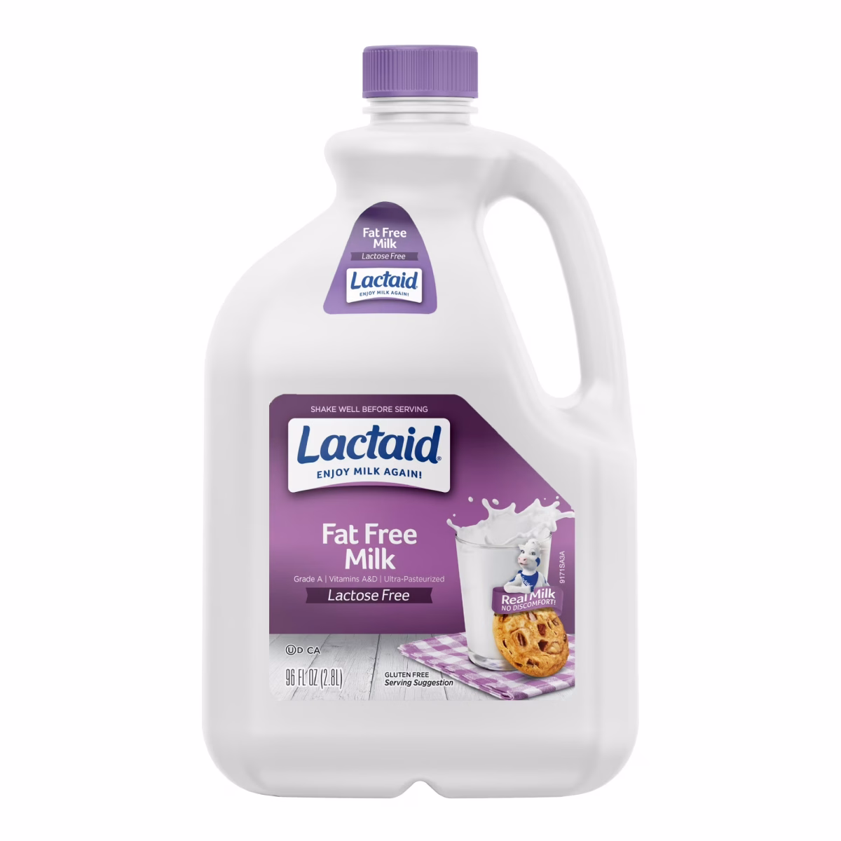 Lactaid Fat Free Milk, 96 oz