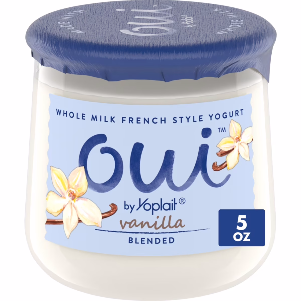 Oui by Yoplait French Style Vanilla Whole Milk Yogurt, 5 OZ Jar