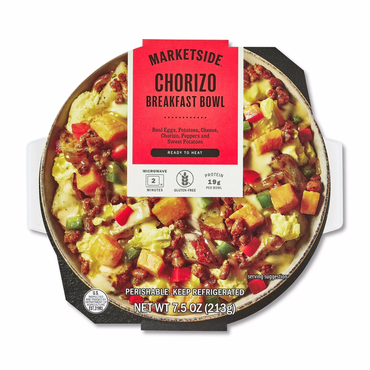 Marketside Ready to Heat Chorizo Breakfast Bowl, 7.5 oz (Refrigerated)