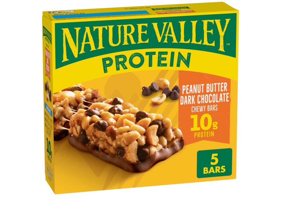 Nature Valley Chewable Protein Snack Bars, Peanut Butter Dark Chocolate, 5 Bars, 7.1 oz