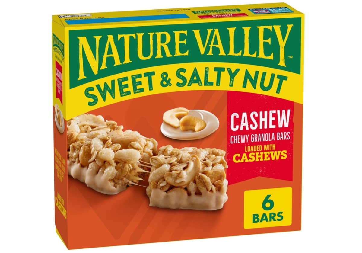Nature Valley Sweet Granola and Salty Nut Cashew Bars, 6 Bars, 7.2 oz