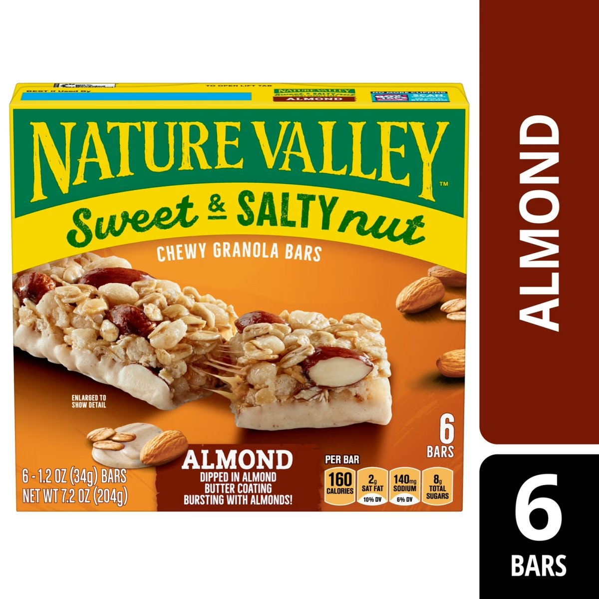 Nature Valley Granola Bars Sweet and Salty Nut Almond 6 Bars - 1.2 oz