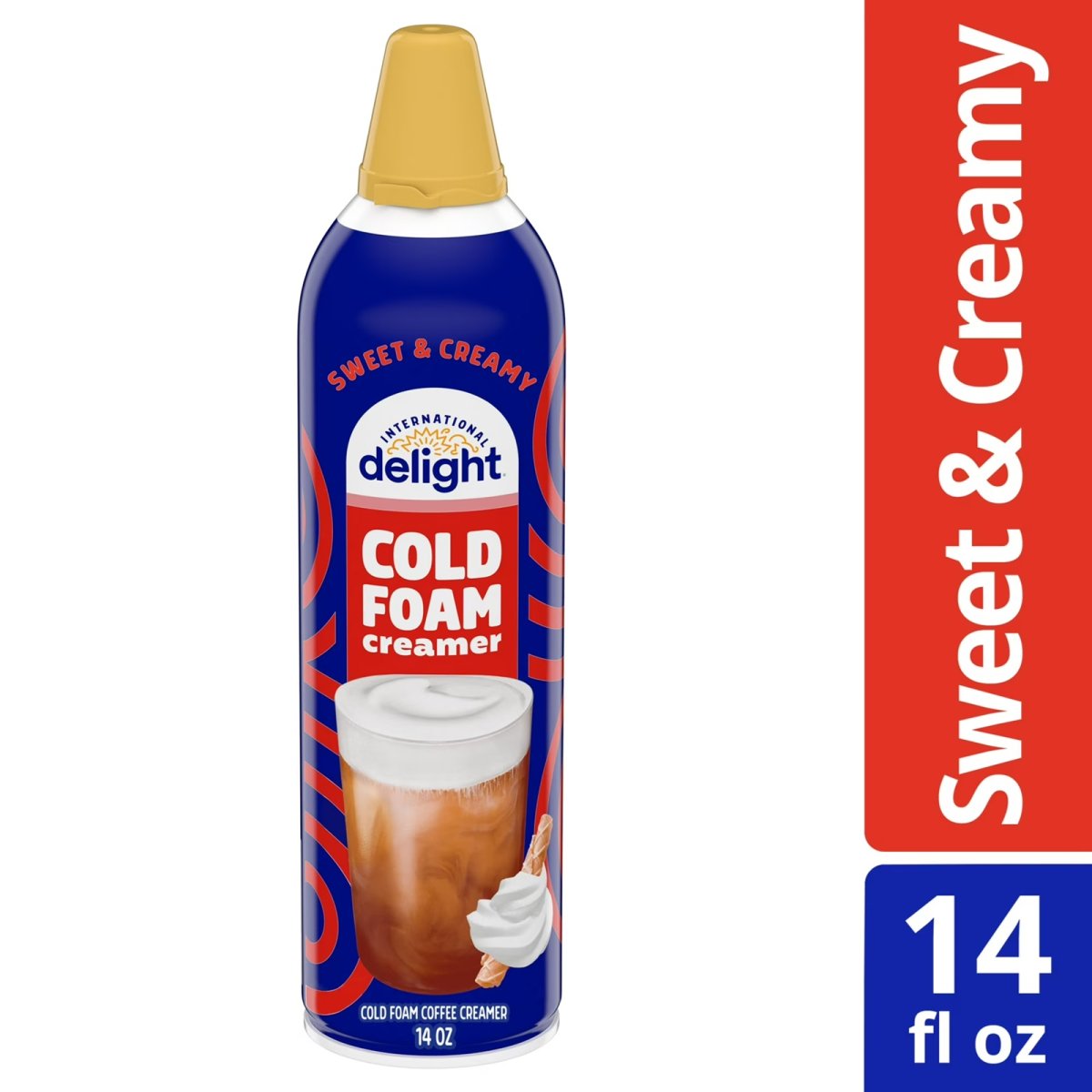 International Delight Sweet and Creamy Cold Frothy Coffee Creamer, 14 oz Can