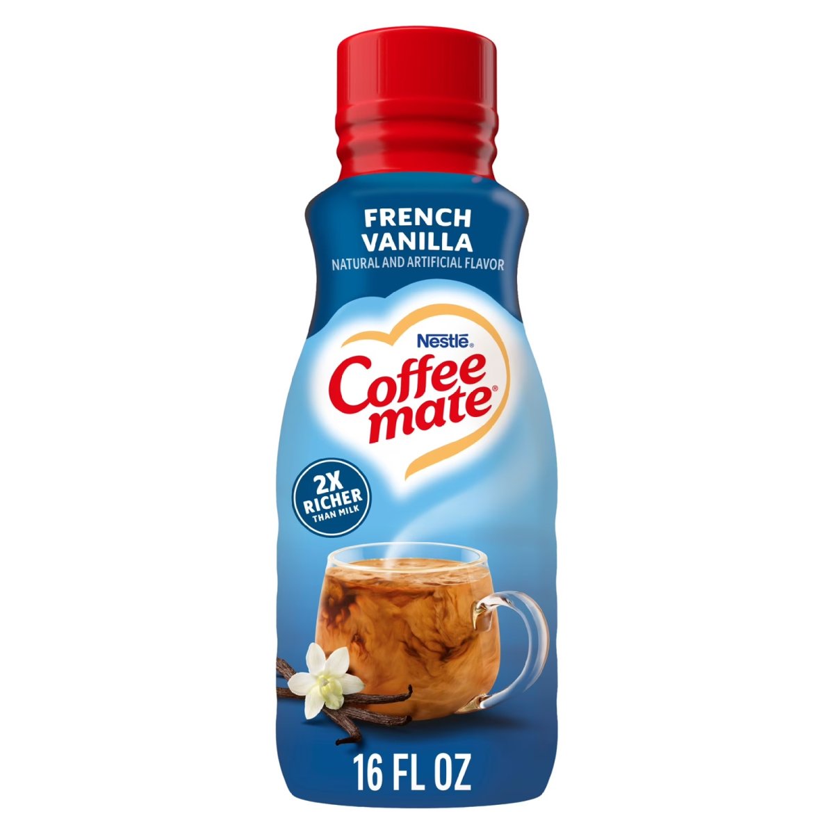 Coffee mate French Vanilla Gluten Free Non-Dairy Liquid Coffee Creamer, 16 fl oz