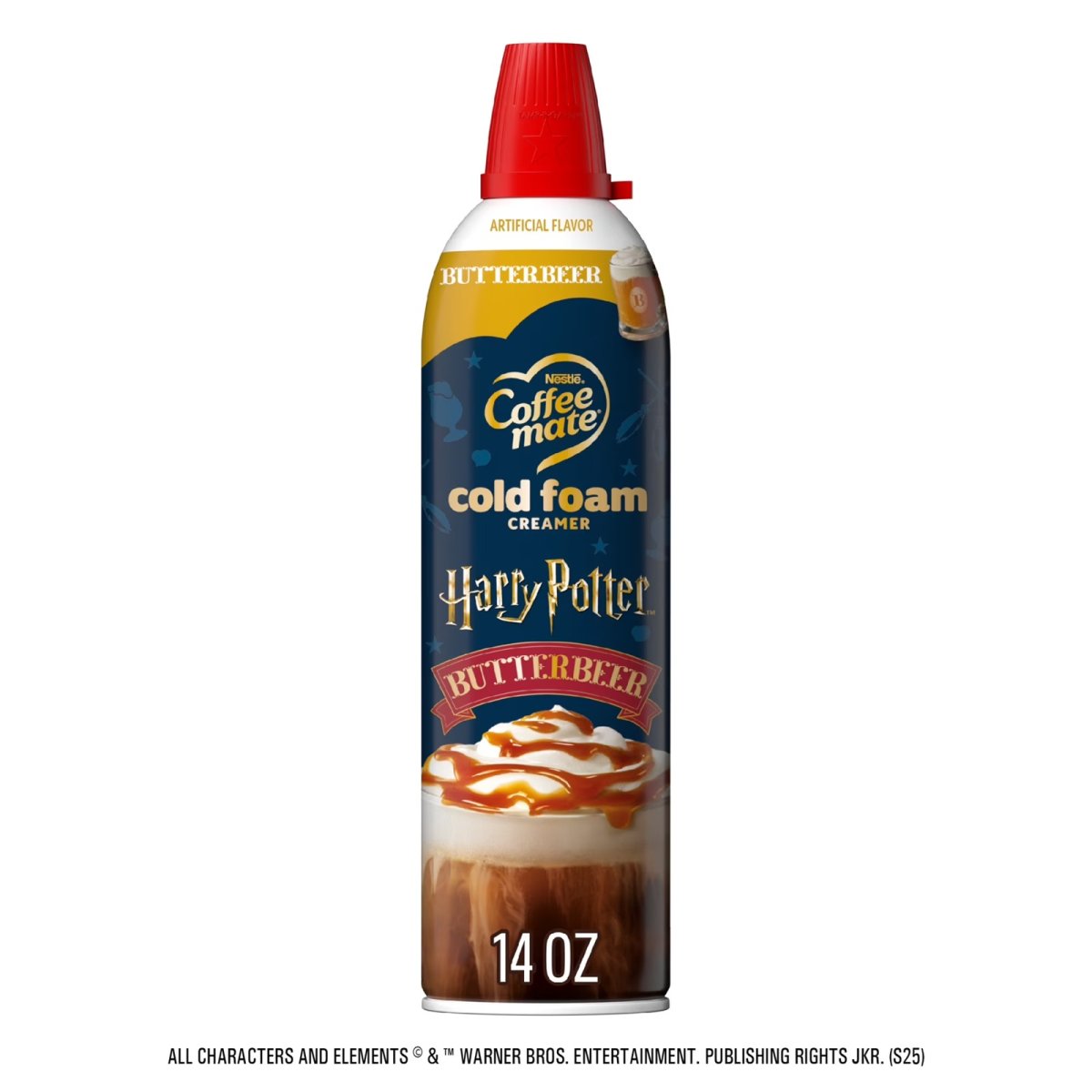 Coffee mate Cold Frothy Creamer, Harry Potter Butterbeer Flavor, Gluten-Free Creamer, 14 oz