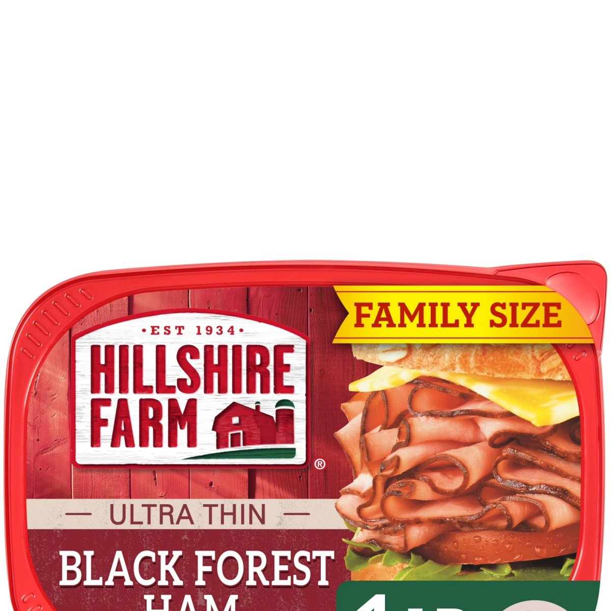 Hillshire Farm Ultra-Thin Black Forest Ham Deli, 16 oz Plastic Container, Refrigerated
