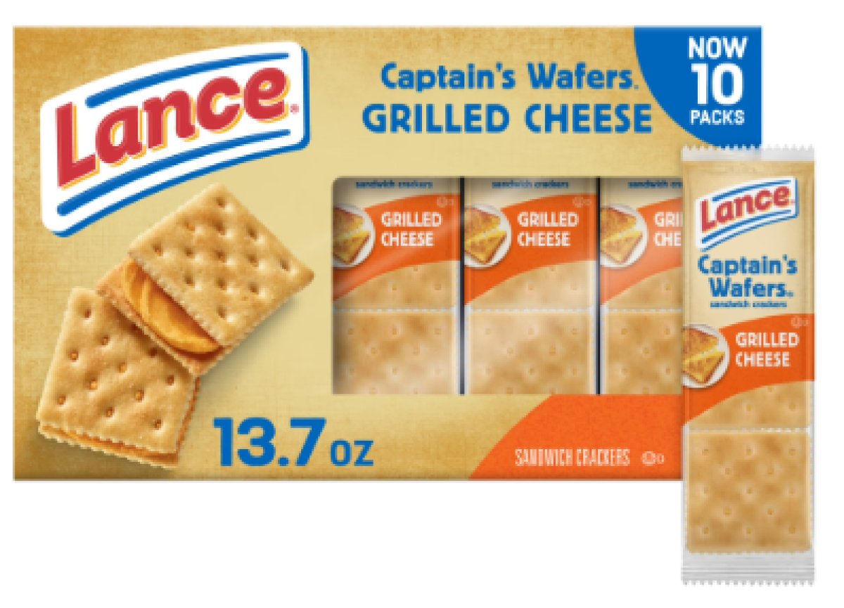 Lance Sandwich Cookies, Captain's Grilled Cheese, 10 Individual Packs, 6 Unit Sandwiches