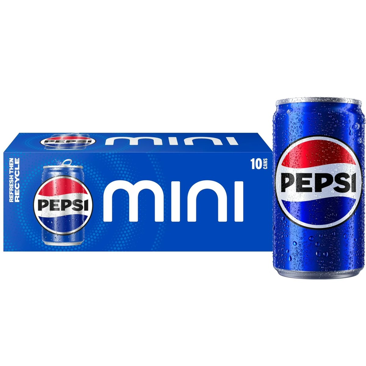 Pepsi PR Cola Soda 7.5 fl oz, 10 Mini Can Pack