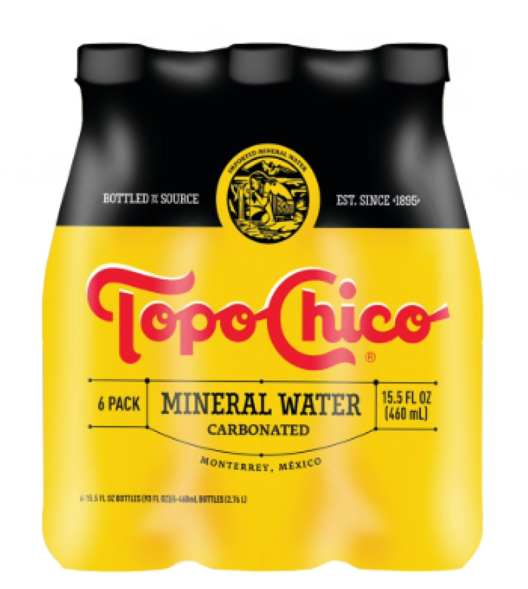 Topo Chico Sparkling Mineral Water 15.5 fl oz, 6 Bottle Pack