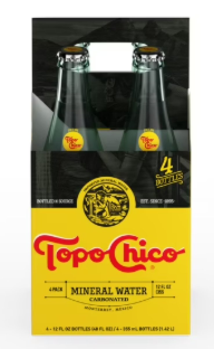 Topo Chico Sparkling Mineral Water 12 fl oz, 4-Pack Glass Bottles