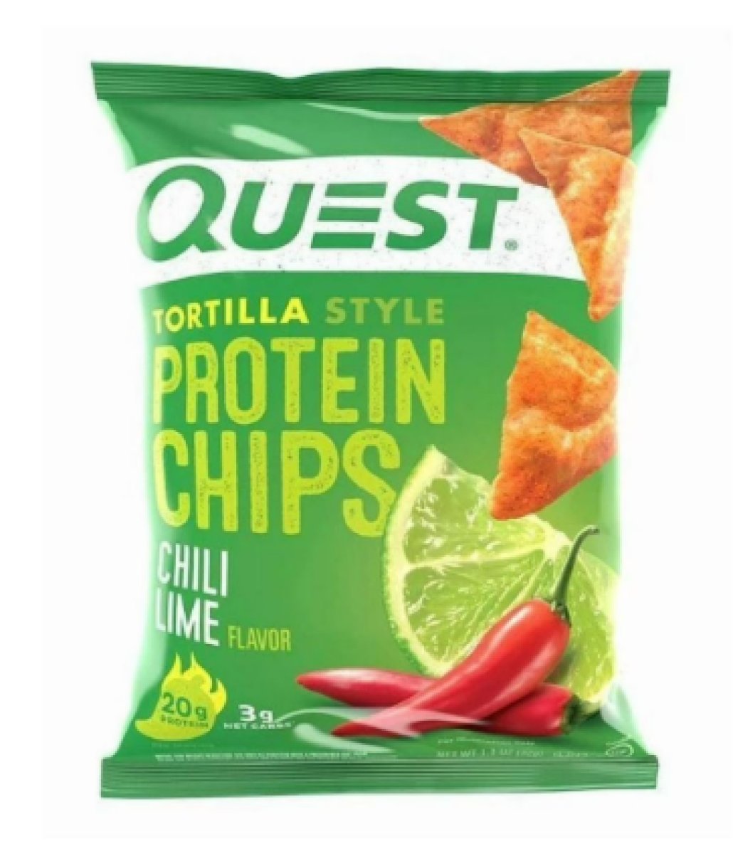 Quest Tortilla Style Protein Chips with 20g of Chili Lime Flavor, 1.1 oz, Individual