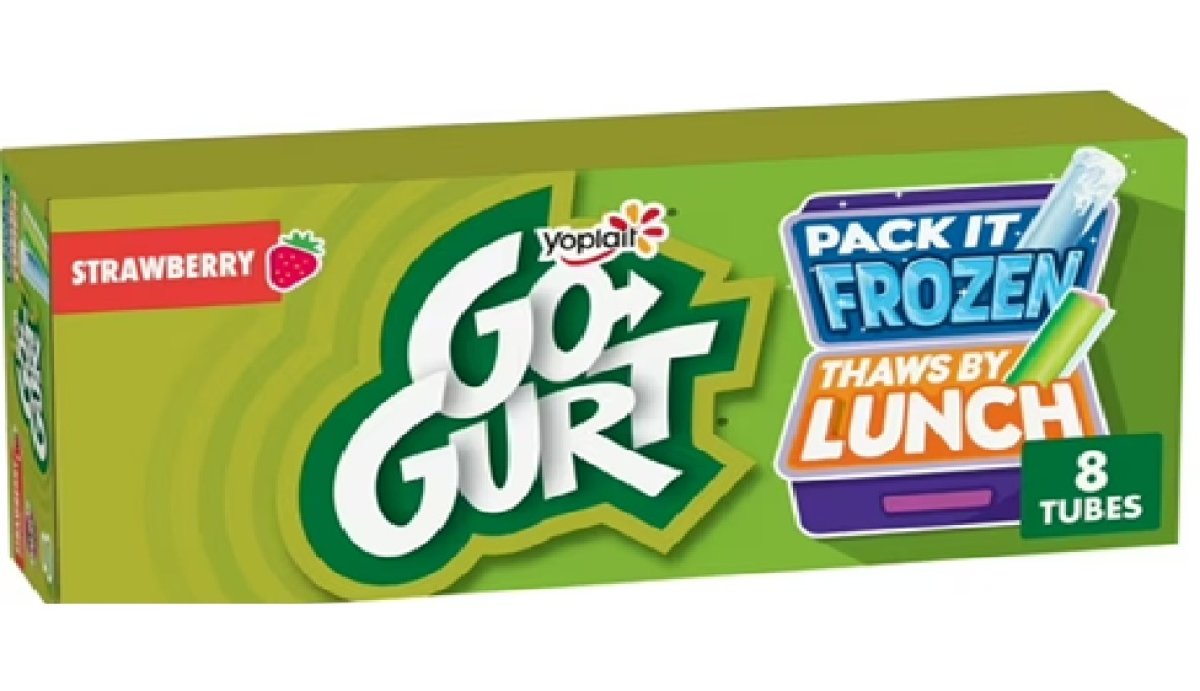 Go-GURT Fat-Free Strawberry Kids Yogurt, Gluten-Free, 2 oz Yogurt Tubes (8 Units)