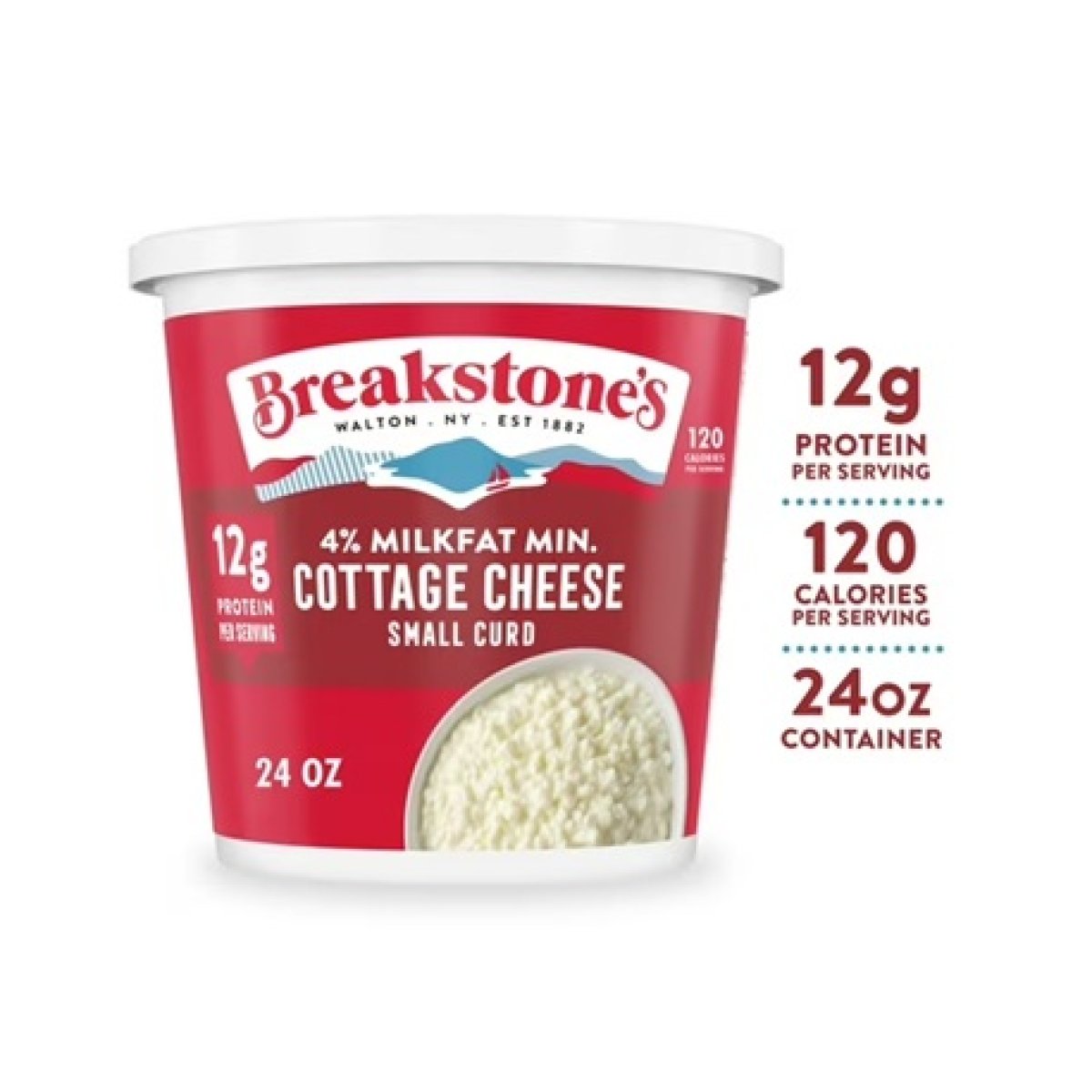 Breakstone's Small Curd Cottage Cheese with 4% Milkfat, 24 oz Tub