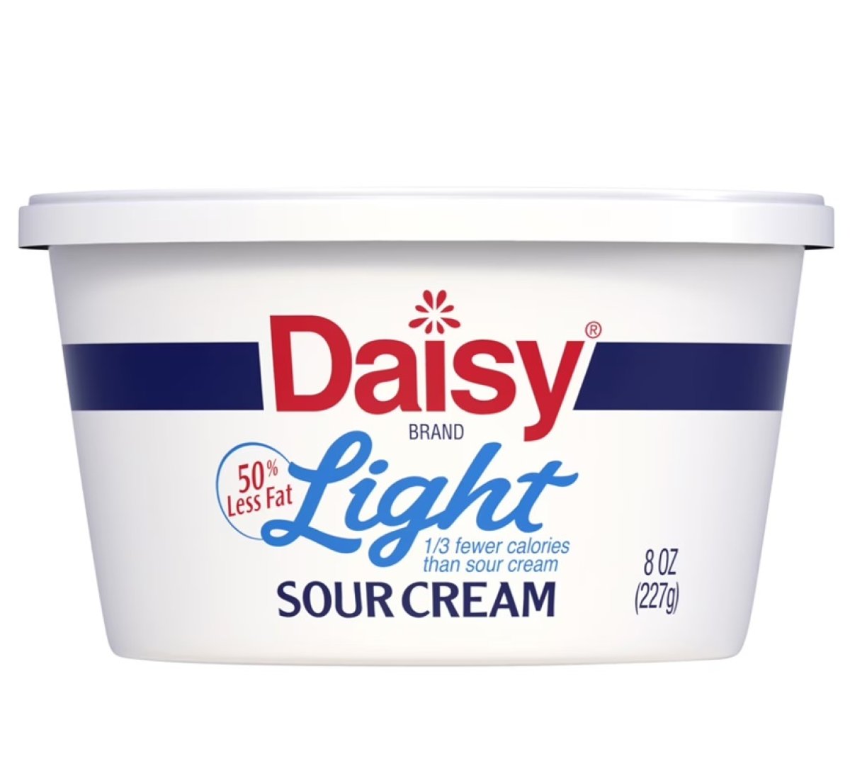 Daisy Pure and Natural Light Sour Cream 50% Less Fat, 8 oz Can (Refrigerated)