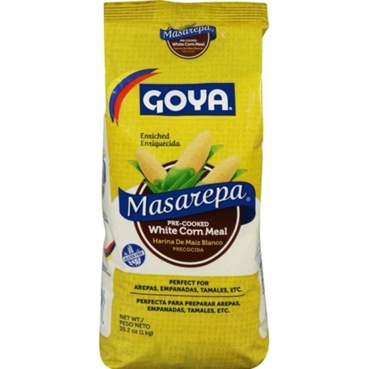 GOYA Masarepa Precooked White Corn Flour, 35.2 oz Bag