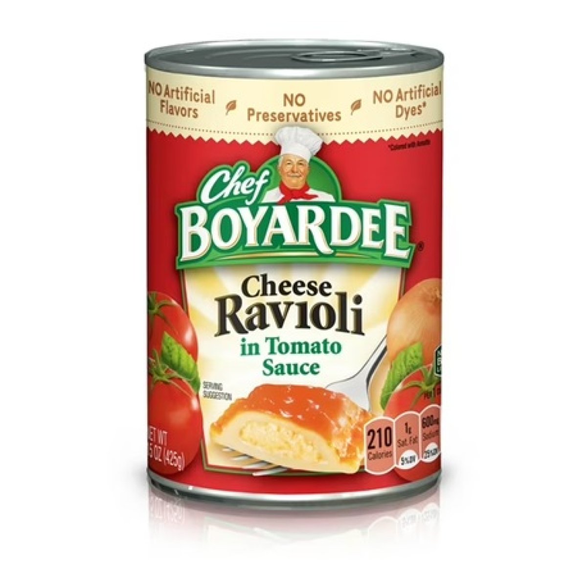 Chef Boyardee Cheese Ravioli in Tomato Sauce, Ready to Eat Meal, 15 oz. Can