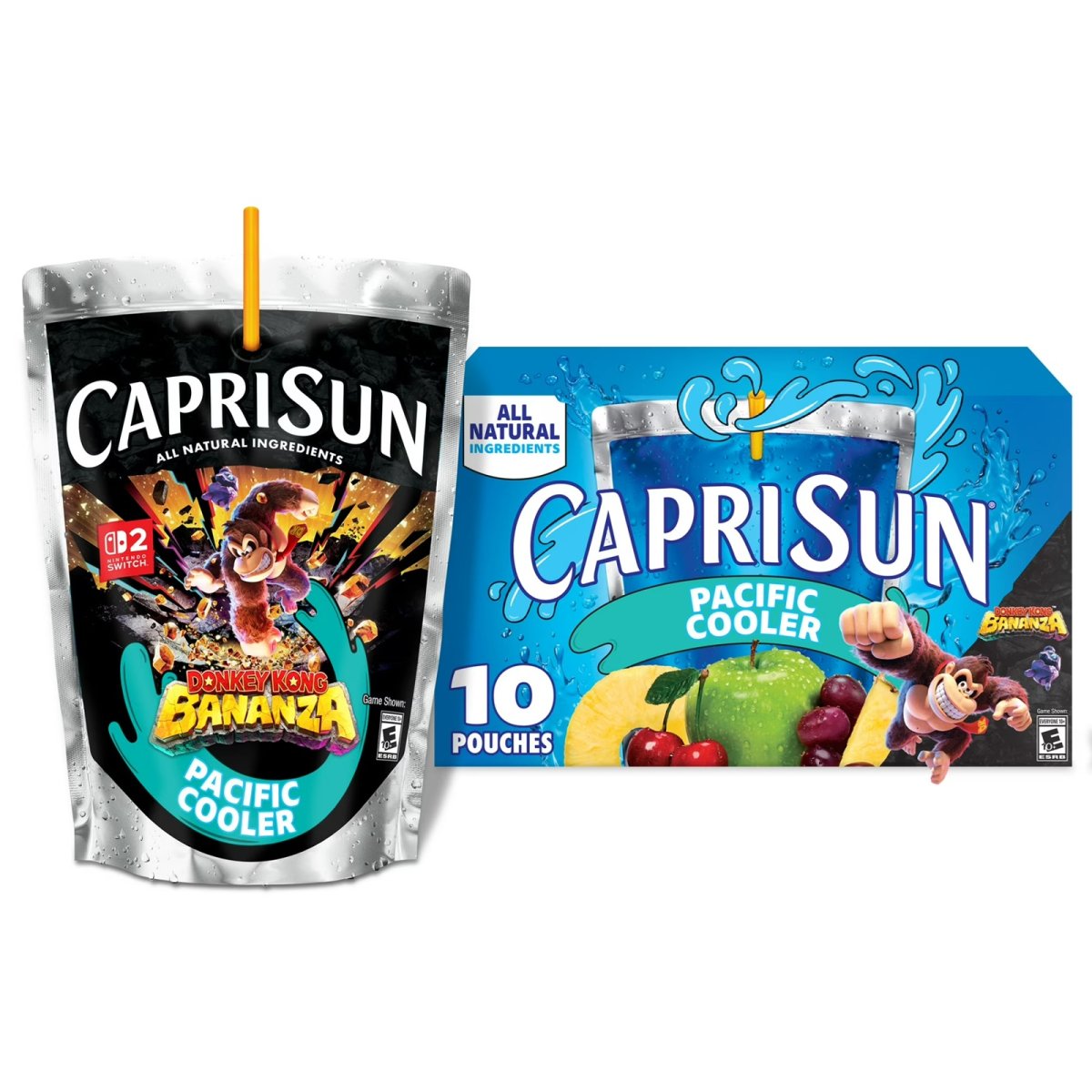 Capri Sun Pacific Cooler Mixed Fruit Flavored Juice Drink Blend, 10 ct Box, 6 fl oz Pouches