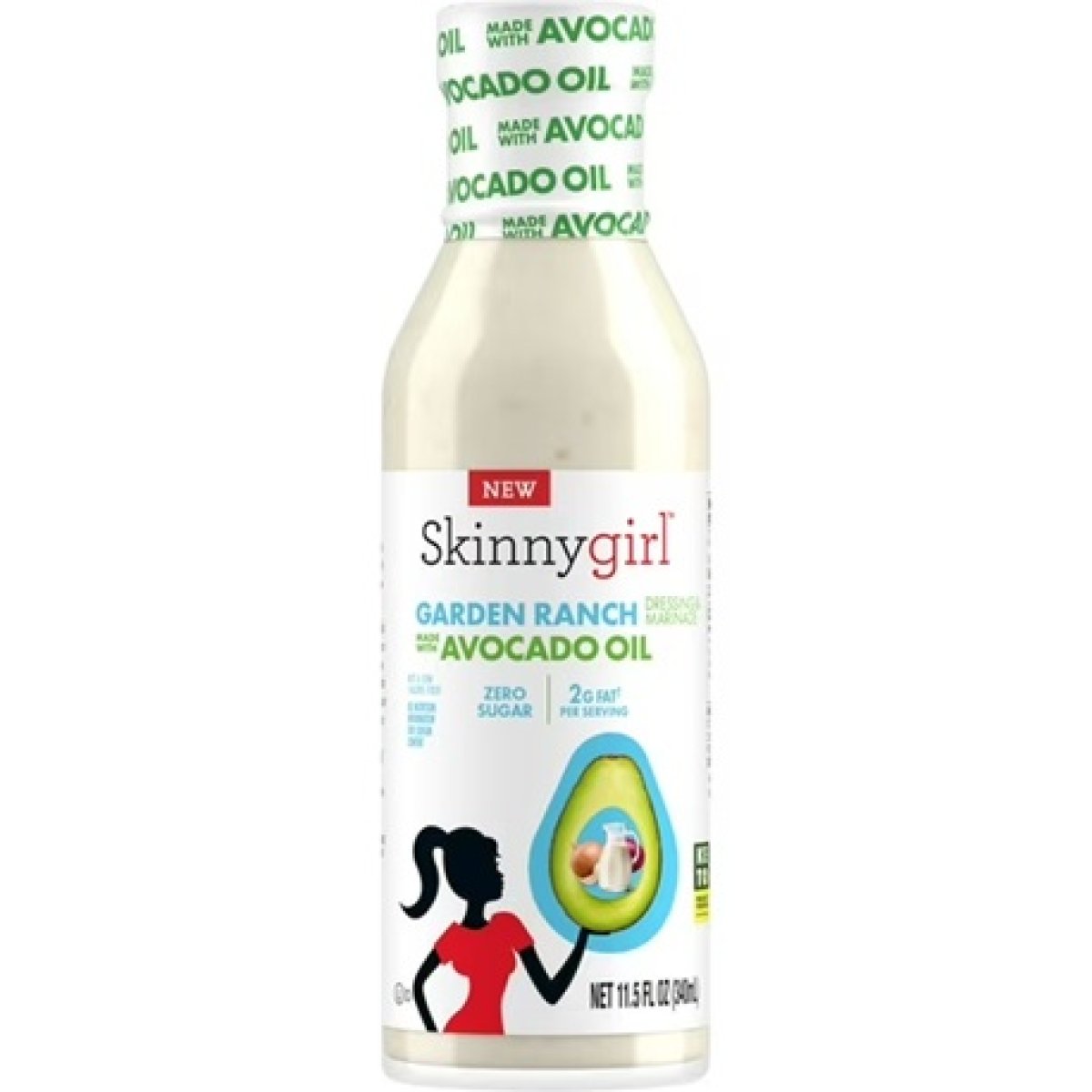 Skinnygirl Gluten-Free Orchard Ranch Dressing with Avocado Oil, Avocado Oil Made, 11.5 fl oz