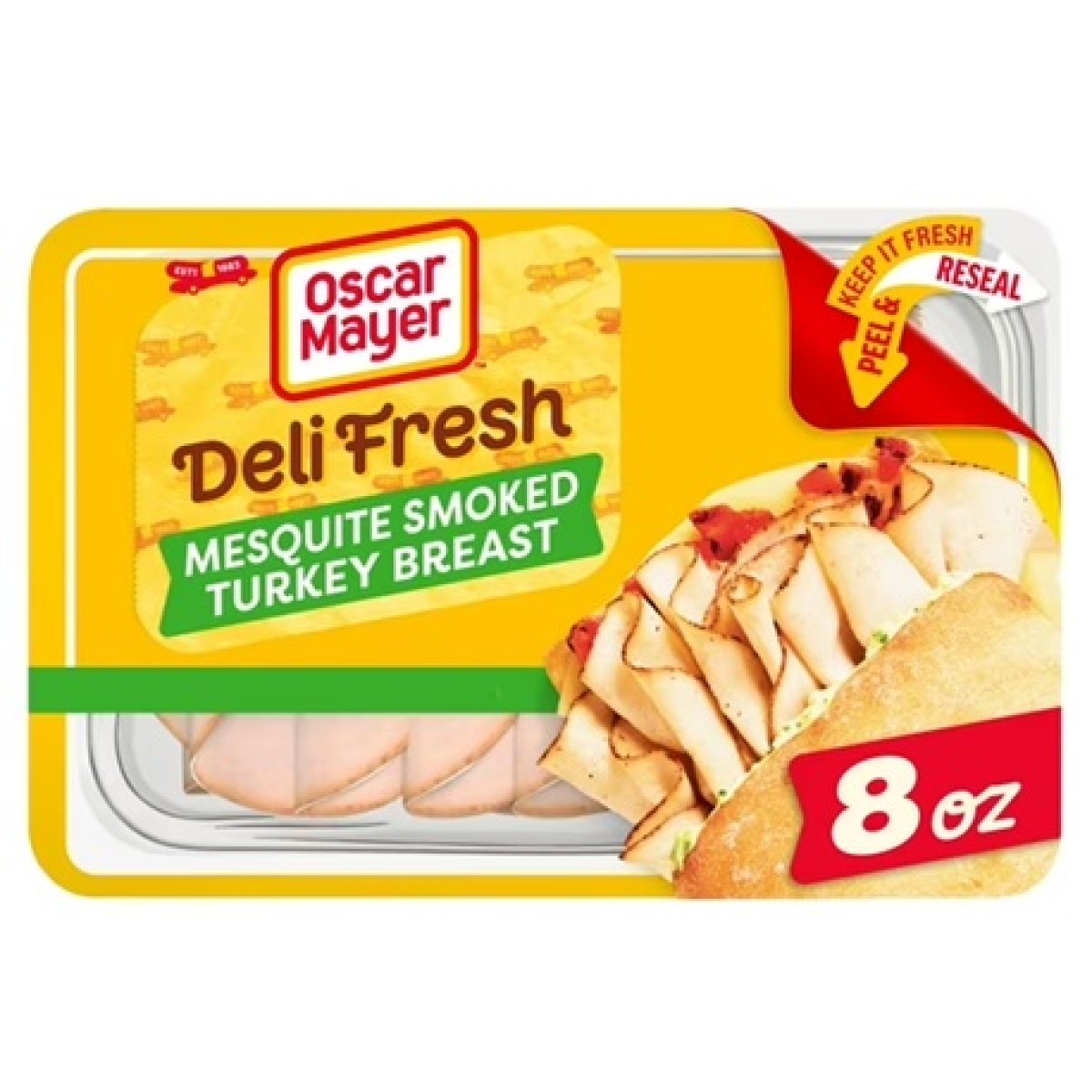 Oscar Mayer Deli Fresh Mesquite Smoked Sliced ​​Turkey Breast Lunch Meat, 8 oz Package