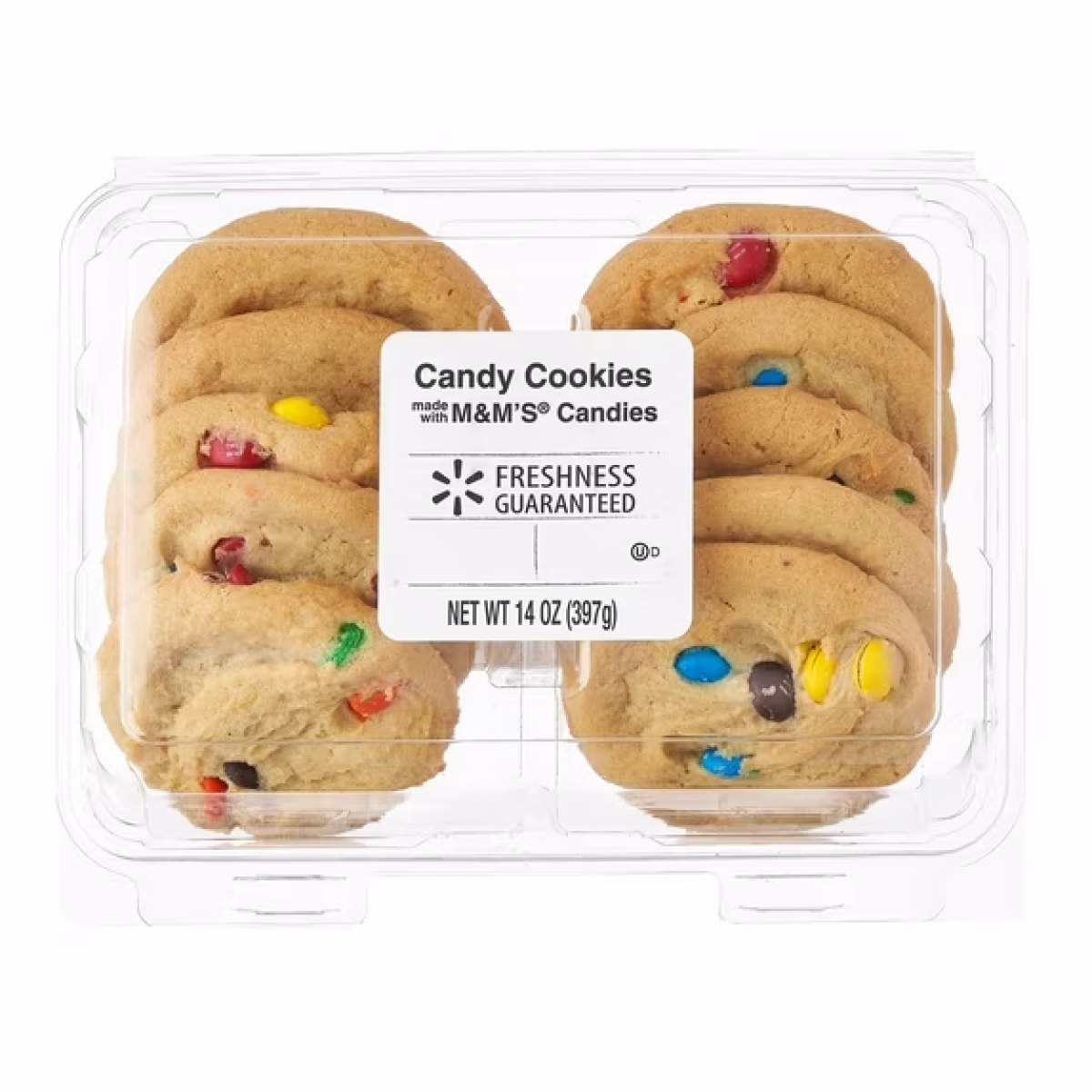 Freshness Guaranteed Bakery Cookies Made with M&M's Candies, 14 oz, 10 Count