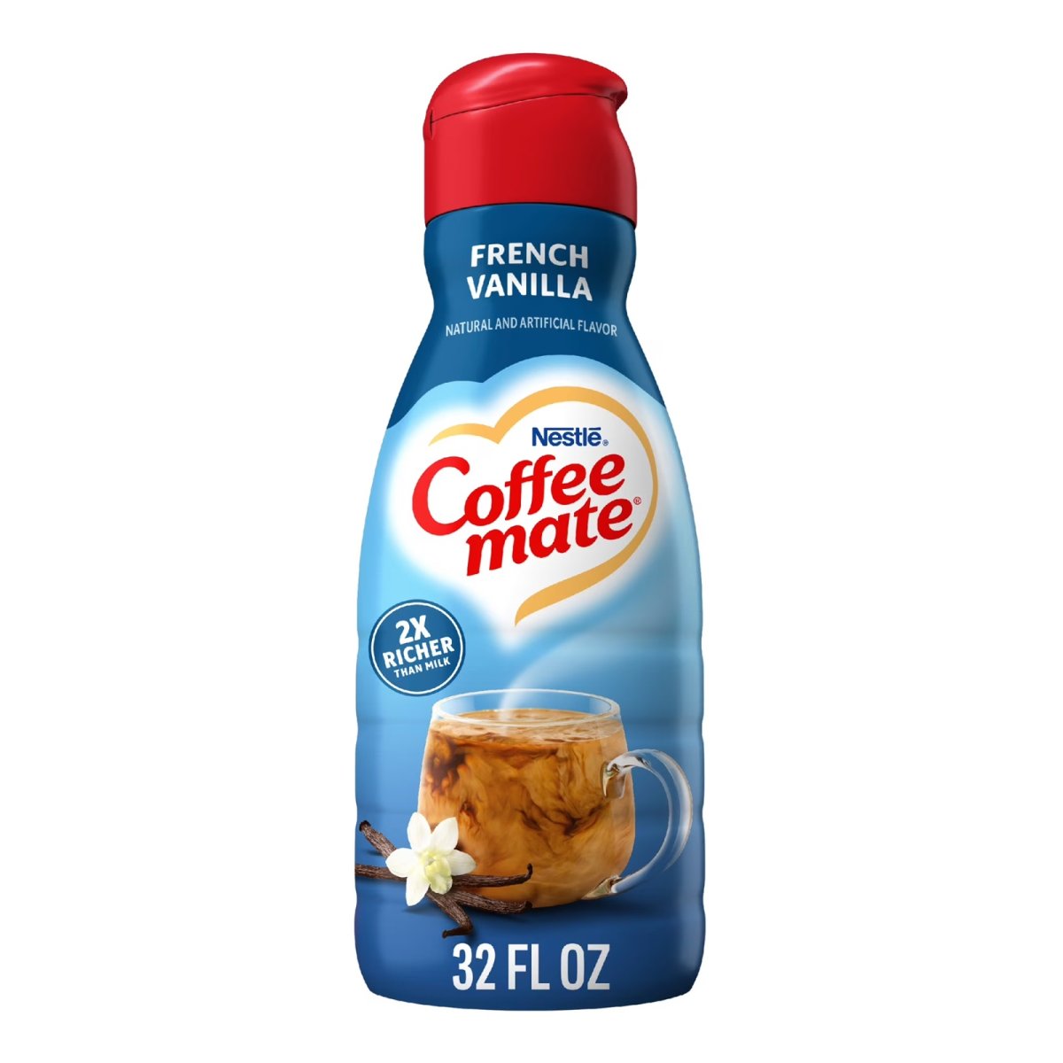 Coffee mate Dairy-Free Liquid Coffee Creamer, French Vanilla Flavor, 32 fl oz